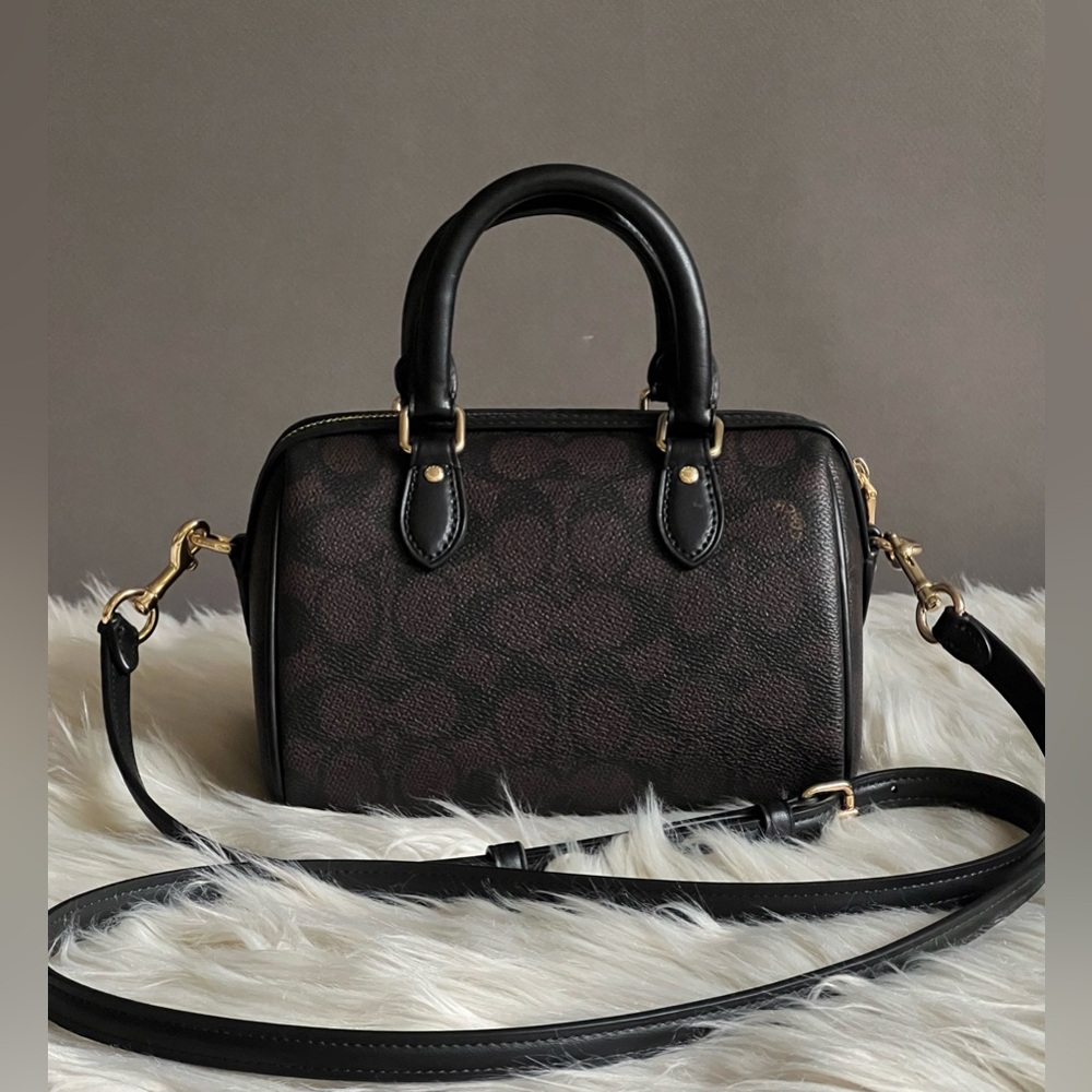 💰SOLD - CCL59 - Coach Mini Rowan Crossbody Bag in Signature Canvas Gift Set - Picture 8 of 14